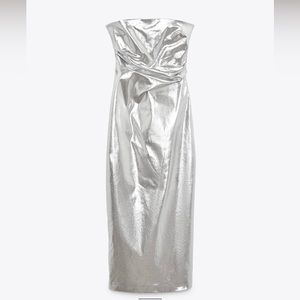 Silver metallic zara dress